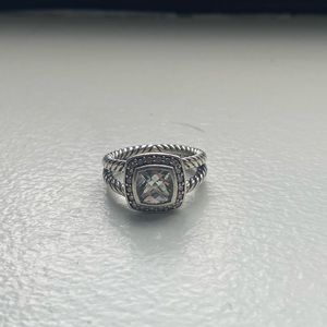 David yurman Petite Albion® Ring with Prasiolite and Diamonds
